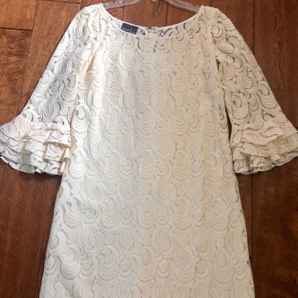 Cream colored lace dress